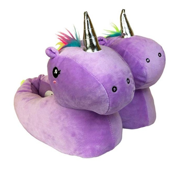 Unicorn Slippers Plush Cozy NWT Modlines Women/Girls - Picture 1 of 5